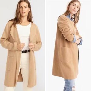 J. Crew Camel Knit Sweater Coat